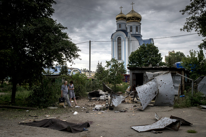 Луганск после обстрела украинской армией. Фото: РИА Новости