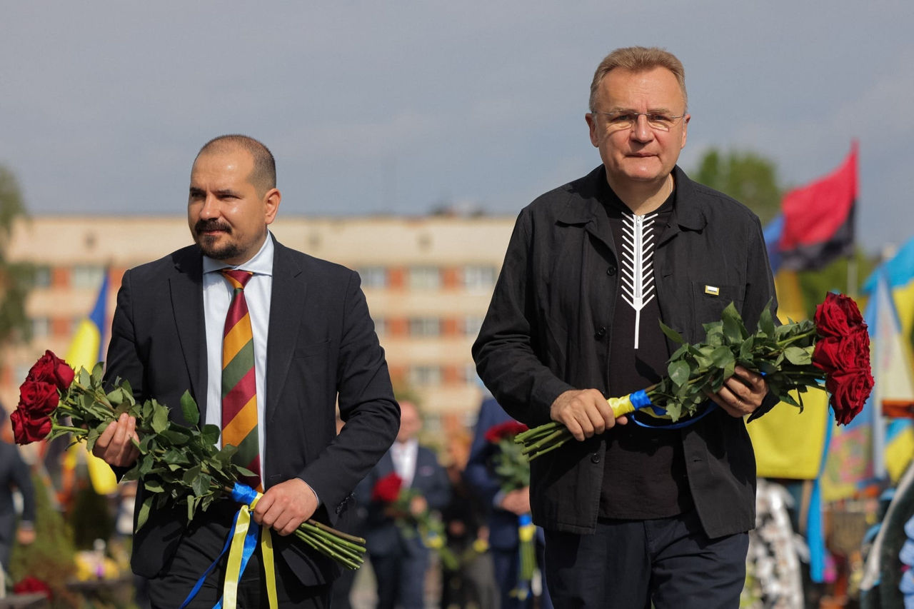 Alexei Buzu a adus un omagiu eroilor ucraineni la Lvov.