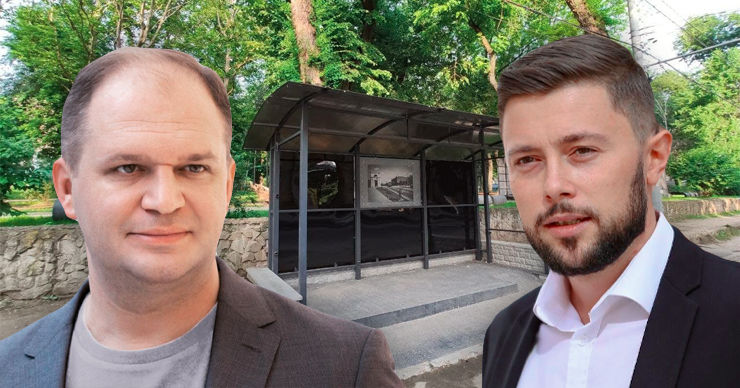 Новая остановка стала предметом споров Чебана и Киронды. Коллаж: Point.md.