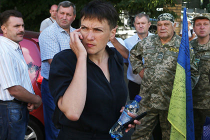 Савченко призвала закончить так называемую антитеррористическую операцию (АТО) на востоке Украины.