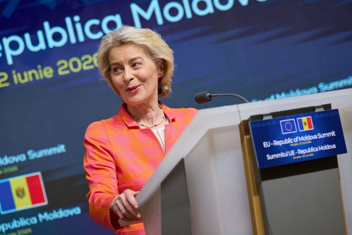 Фон дер Ляйен: Молдова и Украина будут двигаться к ЕС каждая в своём темпе.