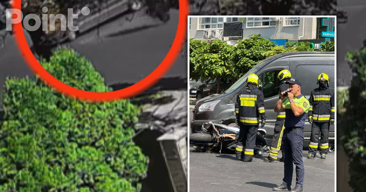 Momentul accidentului mortal cu implicarea unui motociclist, surprins de camerele de supraveghere.