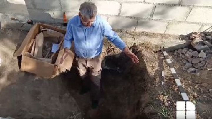 Житель Унген нашел во дворе своего дома древнее погребение.