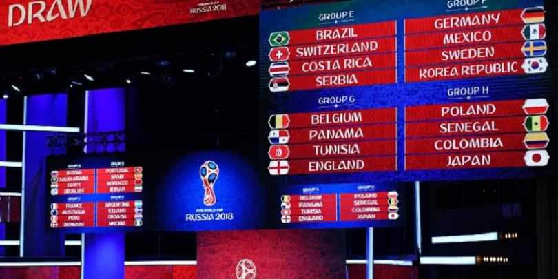 Grupele pentru turneul final al Cupei Mondiale din 2018