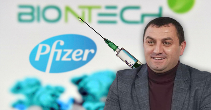 Серджиу Ренца был иммунизирован 26 марта вакциной производства Pfizer. Коллаж: Point.md.