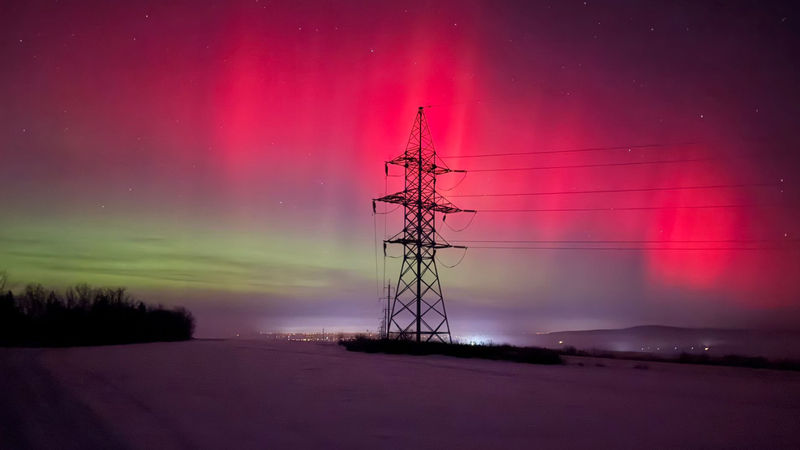Aurora boreală, văzută în Republica Moldova.