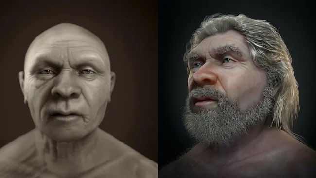 Ученые смоделировали лицо неандертальца из французской пещеры.