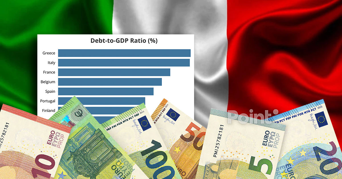 Госдолг еврозоны растет до 88,8% ВВП, Италия догоняет Грецию.