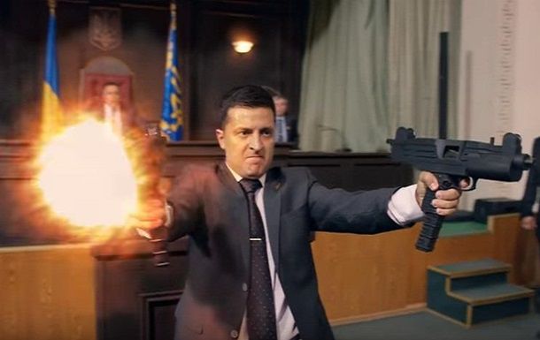 В ролике персонаж Владимира Зеленского расстрелял депутатов Верховной Рады.