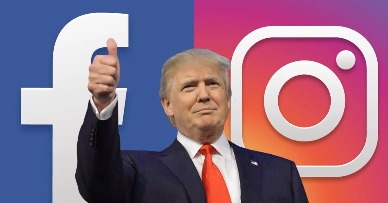 Meta восстановила аккаунты Дональда Трампа в Facebook и Instagram.