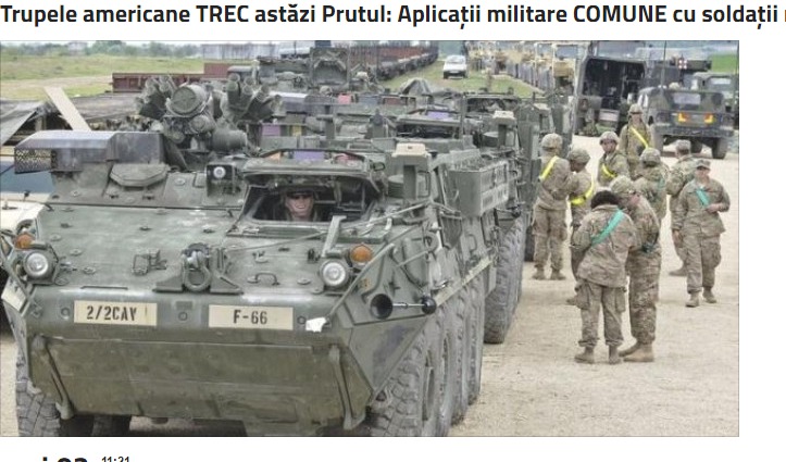 O coloană de vehicule militare americane este așteptată să treacă astăzi granița dinspre România.