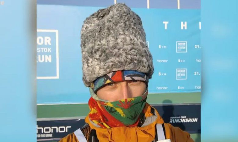 Unicul moldovean la maratonul pe gheață. Cum a fost surprins