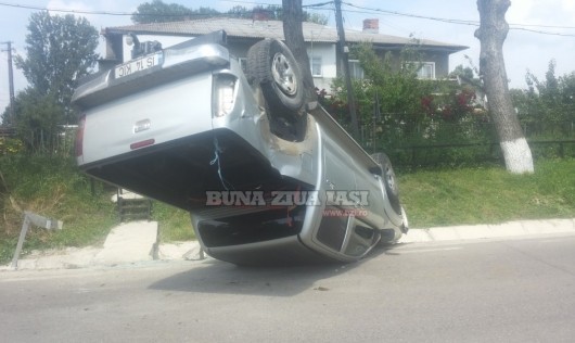 Un șofer din Republica Moldova a provocat un accident rutier într-o localitate din județul Iași, România.