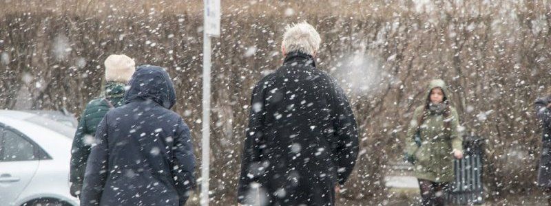 В понедельник, 7 октября, в Киеве выпал первый снег.