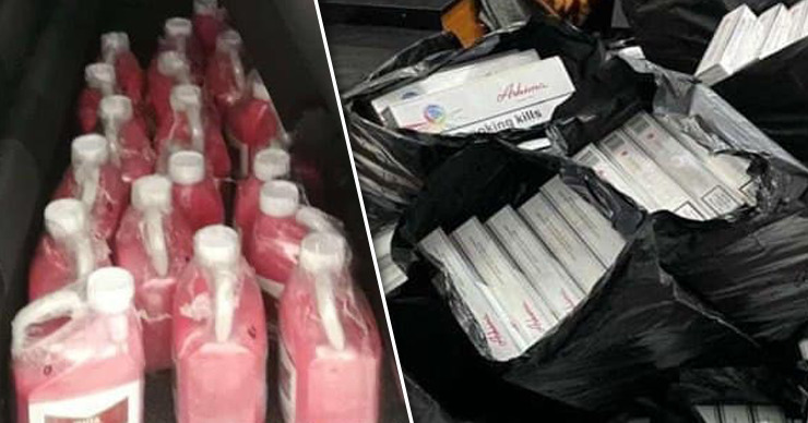 Женщина из Молдовы пыталась провезти в Румынию сигареты, водку, топливо и пестициды. Коллаж: Point.md.