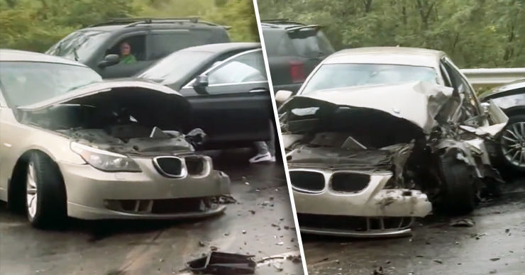 ДТП в Хынчештском районе: столкнулись два BMW. Коллаж: Point.md