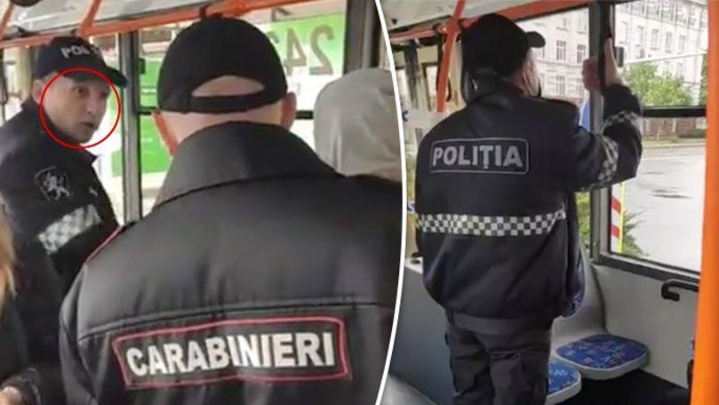 В Кишиневе полицейский зашел в троллейбус без маски, возмутив пассажиров.
