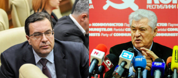 Voci în Parlament: prostituata politică și ex-președintele cu părul sur. Foto: realitatea.md
