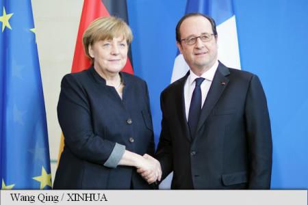 Cancelarul german Angela Merkel îl va primi luni la Berlin pe președintele Francois Hollande pentru o întrevedere de adio.