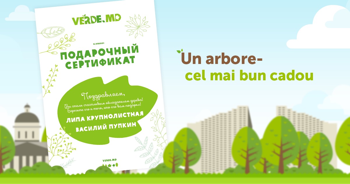 Verde.md: Un arbore – cel mai bun cadou