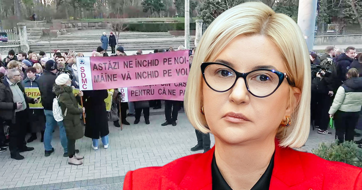 Ирина Влах о протесте врачей в Кишиневе: Это только начало. Коллаж: Point.md