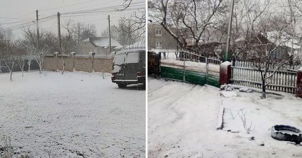 На севере Молдовы идет снег. Коллаж: Stiri.md
