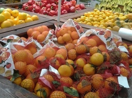 Mandarine din Moldova, pe rafturile unui magazin din Moscova. Foto: protv.md
