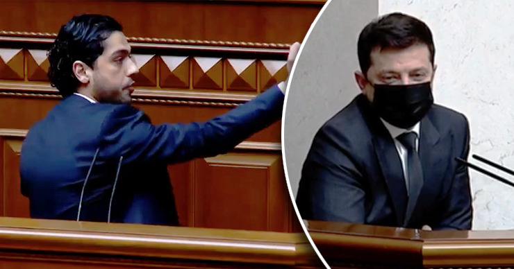 Депутат с трибуны показал средний палец Зеленскому, теперь это рассмотрит комитет.