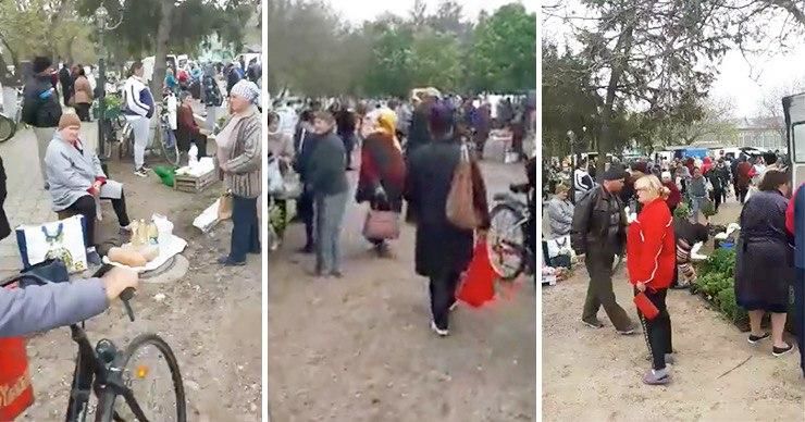 В село Пухачены вызвали полицию, чтобы образумить людей на рынке.