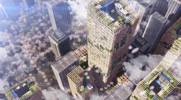 Japonezii proiectează cea mai înaltă clădire din lemn din lume. 