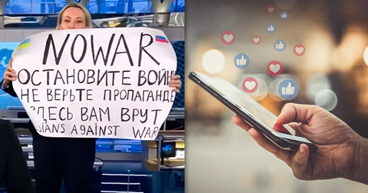Сеть бурно отреагировала на протестную акцию Марины Овсянниковой. Коллаж Point.md.