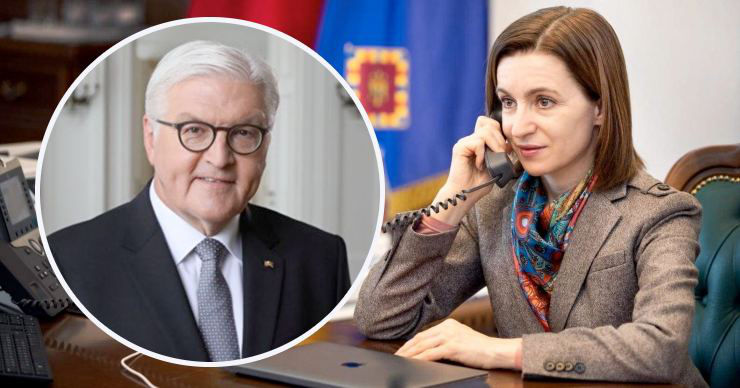 Президент Молдовы провела телефонный разговор с президентом ФРГ.