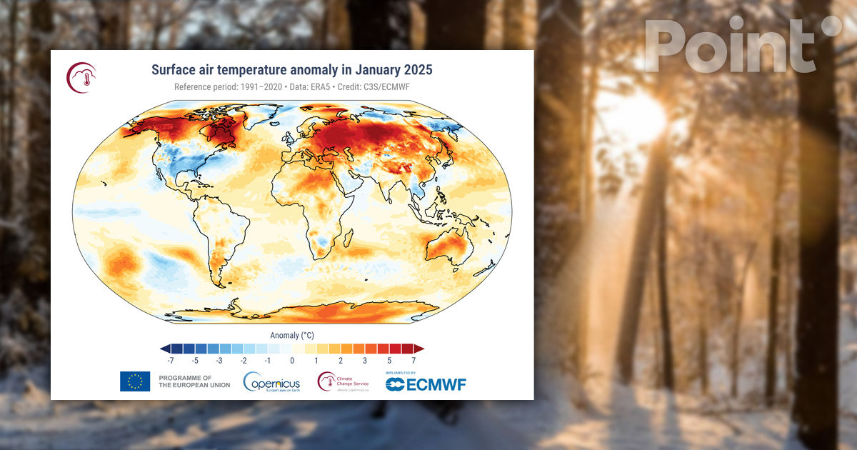 Январь 2025 года оказался самым теплым за всю историю наблюдений.