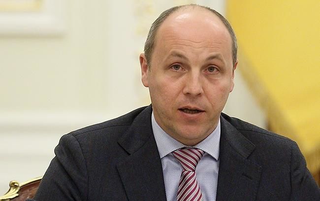 Preşedintele Parlamentului Ucrainei, Andriy Parubiy.