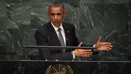 Президент США Барак Обама в ходе своего выступления на 70-й Генассамблеи ООН.