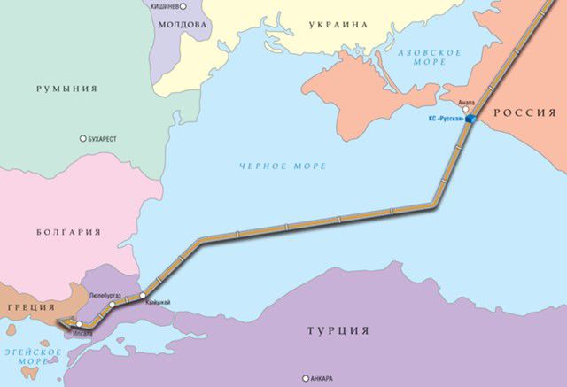 Газ по газопроводу "Турецкий поток" пойдет из России в страны Юго-Восточной Европы. 
