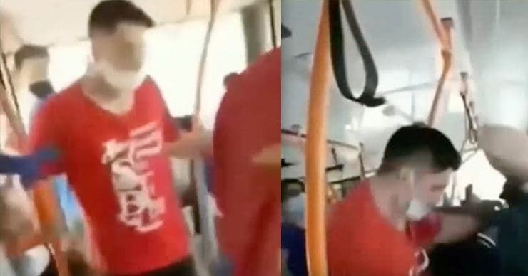 Двое мужчин подрались в столичном троллейбусе из-за защитной маски. Коллаж Point.md.
