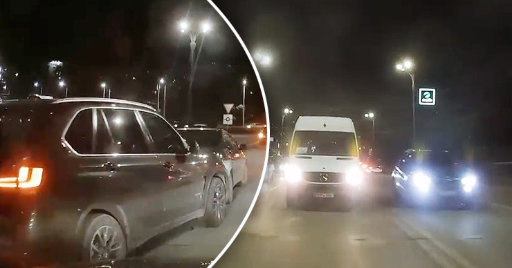 Водитель BMW проехал в час пик по встречке и создал ДТП. Коллаж: Point.md