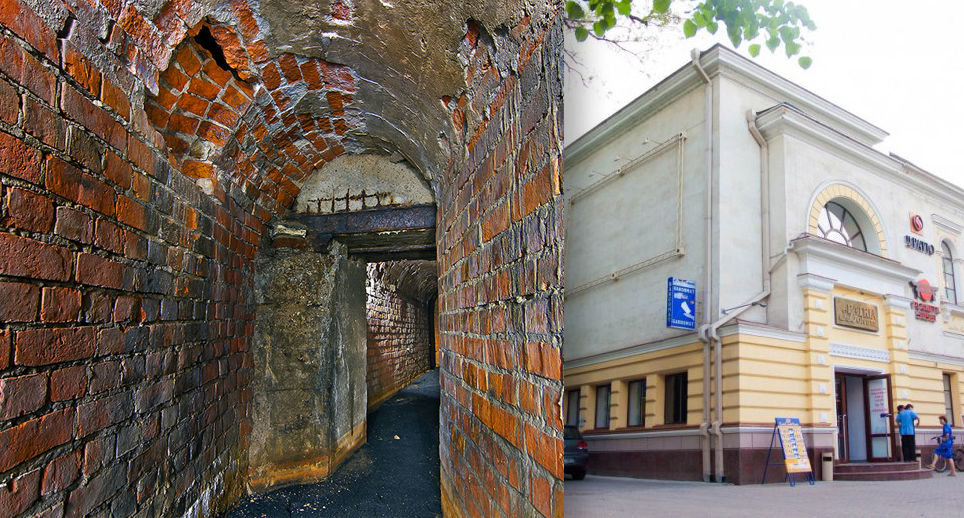 Под кинотеатром "Патрия" обнаружены старинные тоннели. Фотоколлаж: Point.md
