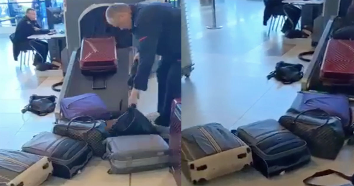 Пассажиры возмущены обращением с багажом при проверке в аэропорту. Коллаж Point.md.