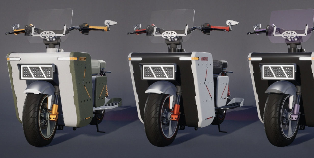 Alternativa la automobil: Toyota a prezentat un scuter electric original cu portbagaj.