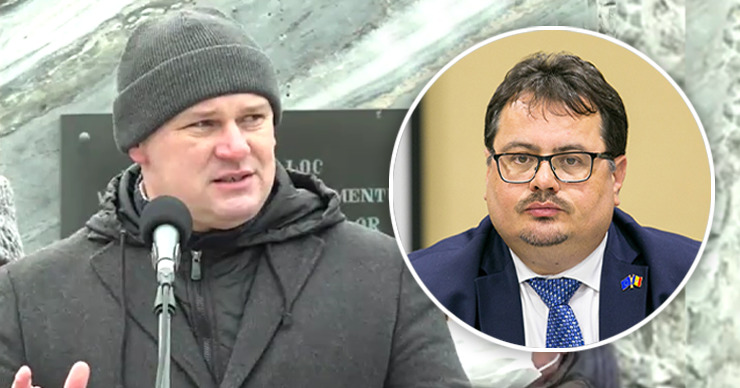 Фермер из Штефан-Водэ обратился к послу ЕС Михалко на английском языке. Коллаж: Point.md