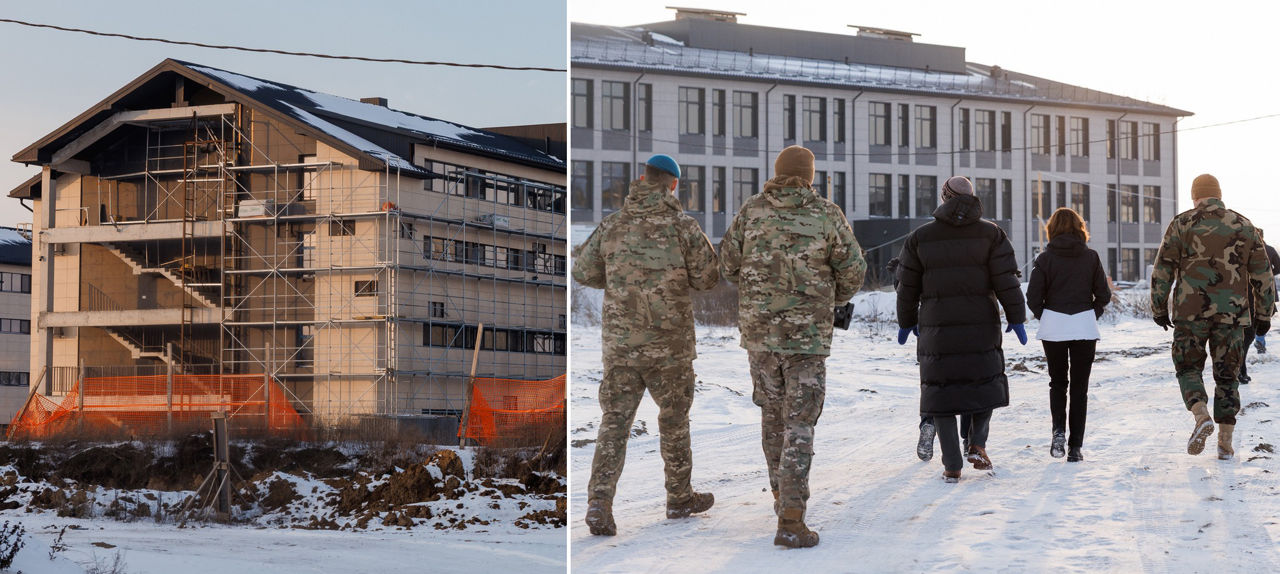 Maia Sandu a inspectat construcția unei baze militare la Băcioi.