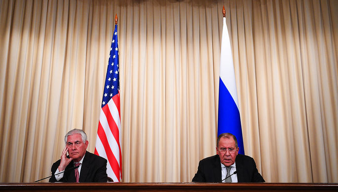 Глава МИД РФ Сергей Лавров и госсекретарь США Рексом Тиллерсоном.