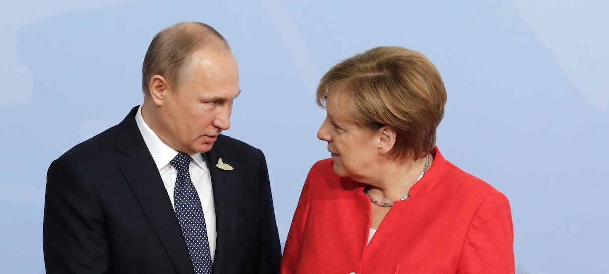 Владимир Путин и Ангела Меркель. 