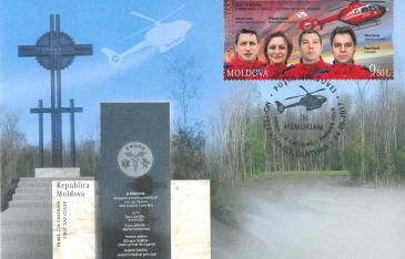 O marcă poștală va fi lansată în memoria echipajului aerian SMURD. Foto: mtic.gov.md
