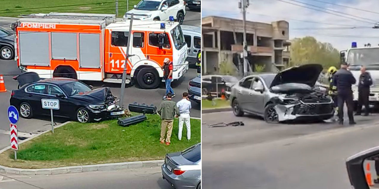 Accident cu implicarea unui BMW în sectorul Botanica al Capitalei.