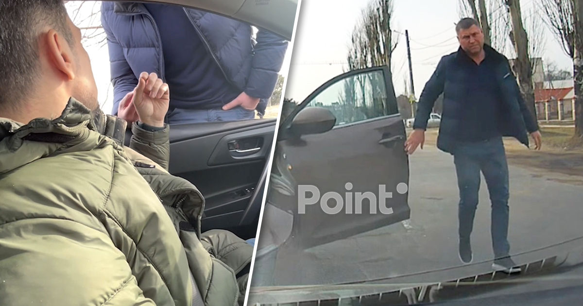 Conflict între un activist „StopHam” și un șofer pe o stradă din Chișinău.
