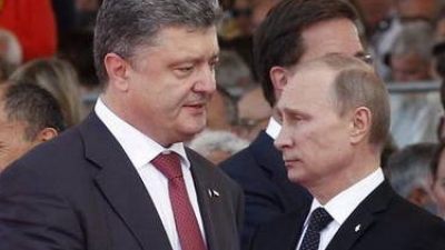 Preşedintele Ucrainei, Petro Poroşenko şi cel al Rusiei, Vladimir Putin, au purtat o discuţie telefonică de peste o oră despre situaţia din estul Ucrainei.