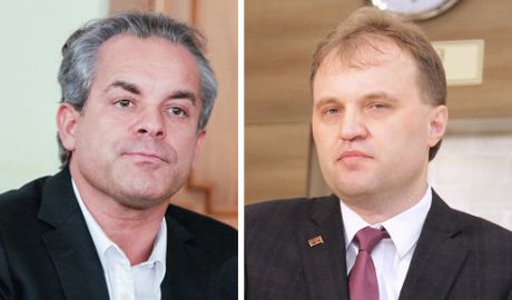 Вице-председатель ДП Владимир Плахотнюк и сепаратистский лидер из Тирасполя Евгений Шевчук.